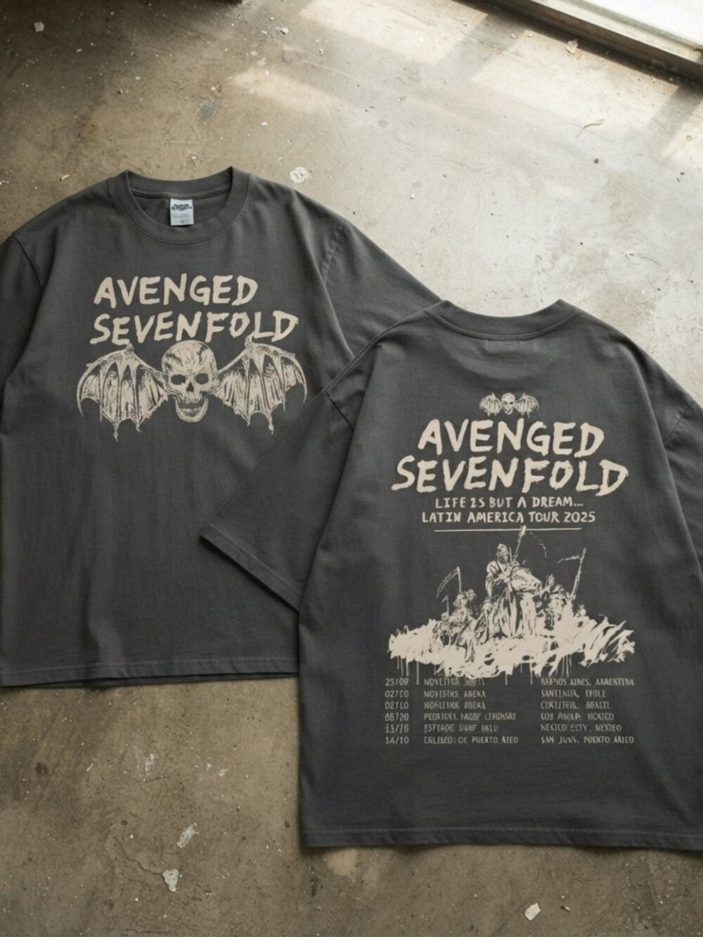 Avenged Sevenfold Life Is But A Dream Tour 2025 Graphic T-Shirt